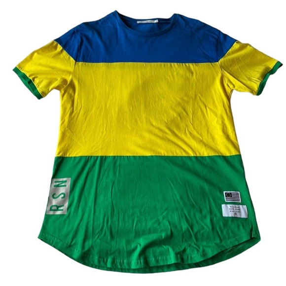 Reason Other - Reason Color Block Multicolor Medium Men's Short Sleeve Crewneck T-Shirt